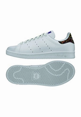 adidas Damen Stan Smith Sneaker. Weiß (Footwear White/Footwear White/Mid Grey). 38 EU