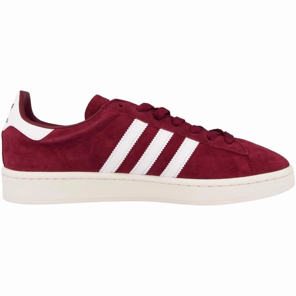 adidas Herren Campus Sneaker. Rot (Collegiate Burgundy/Footwear Chalk White). 45 1/3 EU