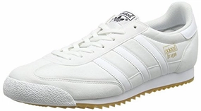 adidas Herren Dragon OG Trainer Low. Weiß (FTWR White/FTWR White/Gum). 43 1/3 EU
