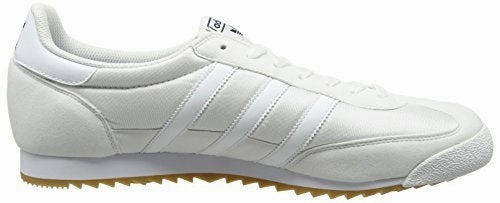 adidas Herren Dragon OG Trainer Low. Weiß (FTWR White/FTWR White/Gum). 43 1/3 EU