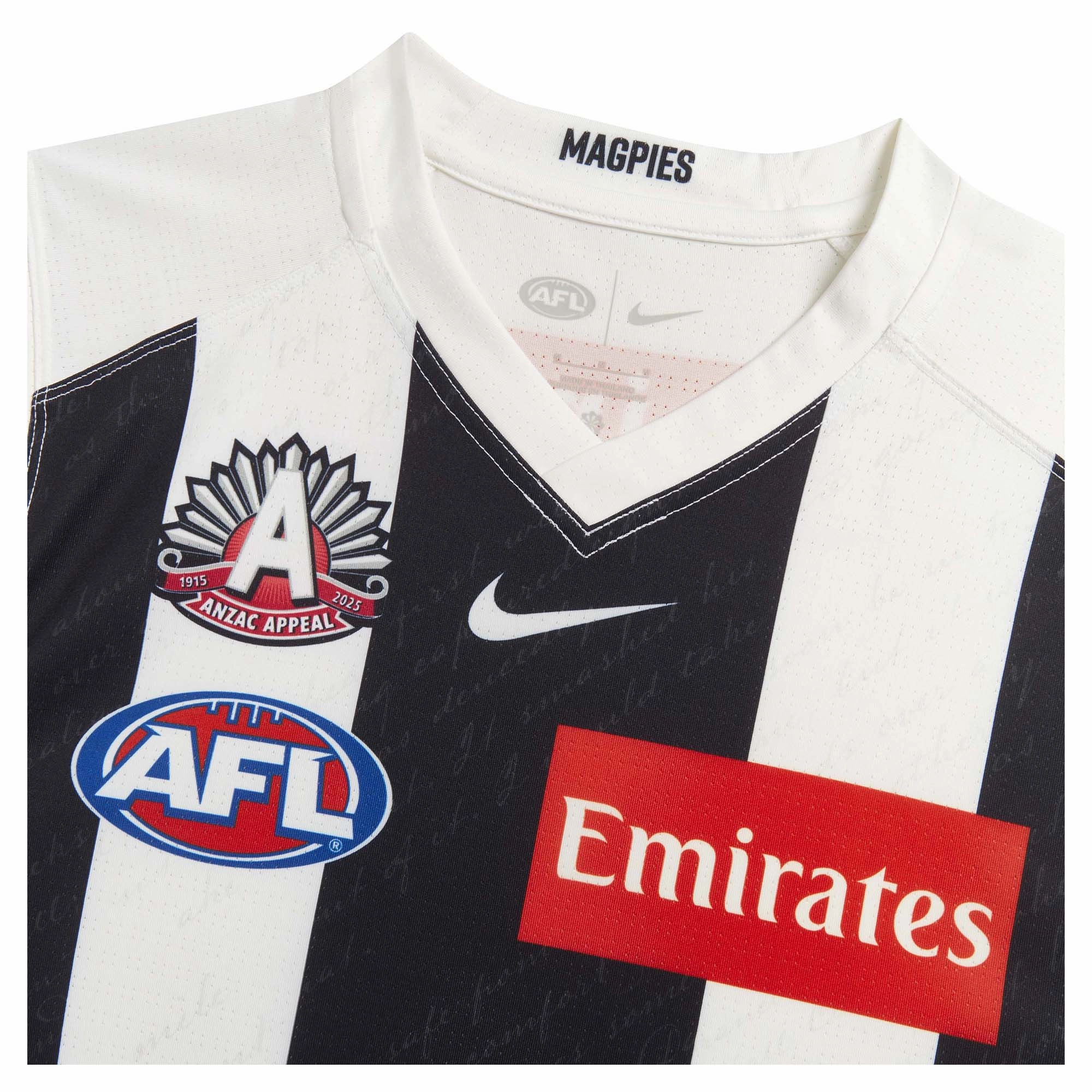 Adult's AFL Collingwood Magpies Football Club 2025 Stadium Anzac Jersey