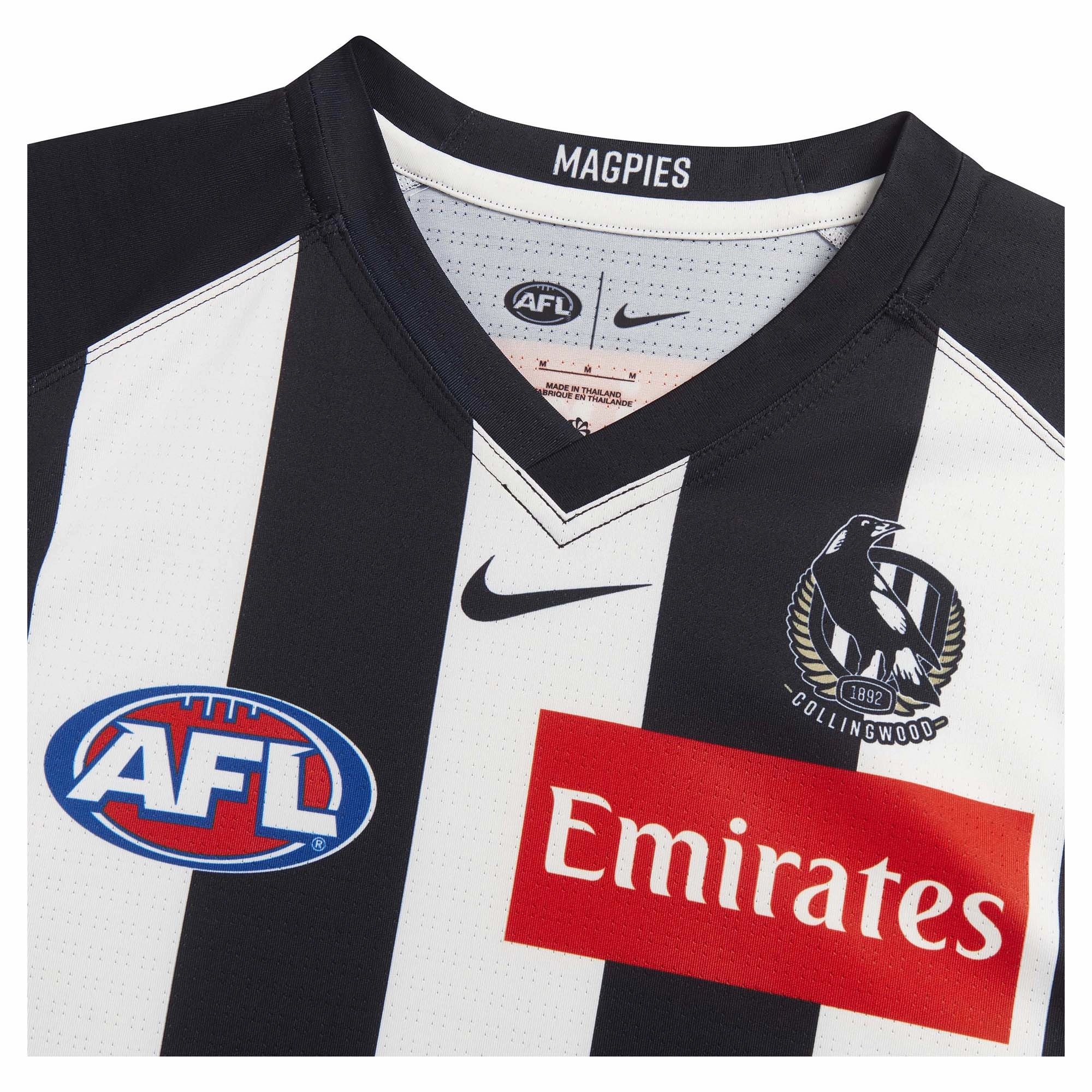 Adult's AFL Collingwood Magpies Football Club 2025 Stadium Home Jersey