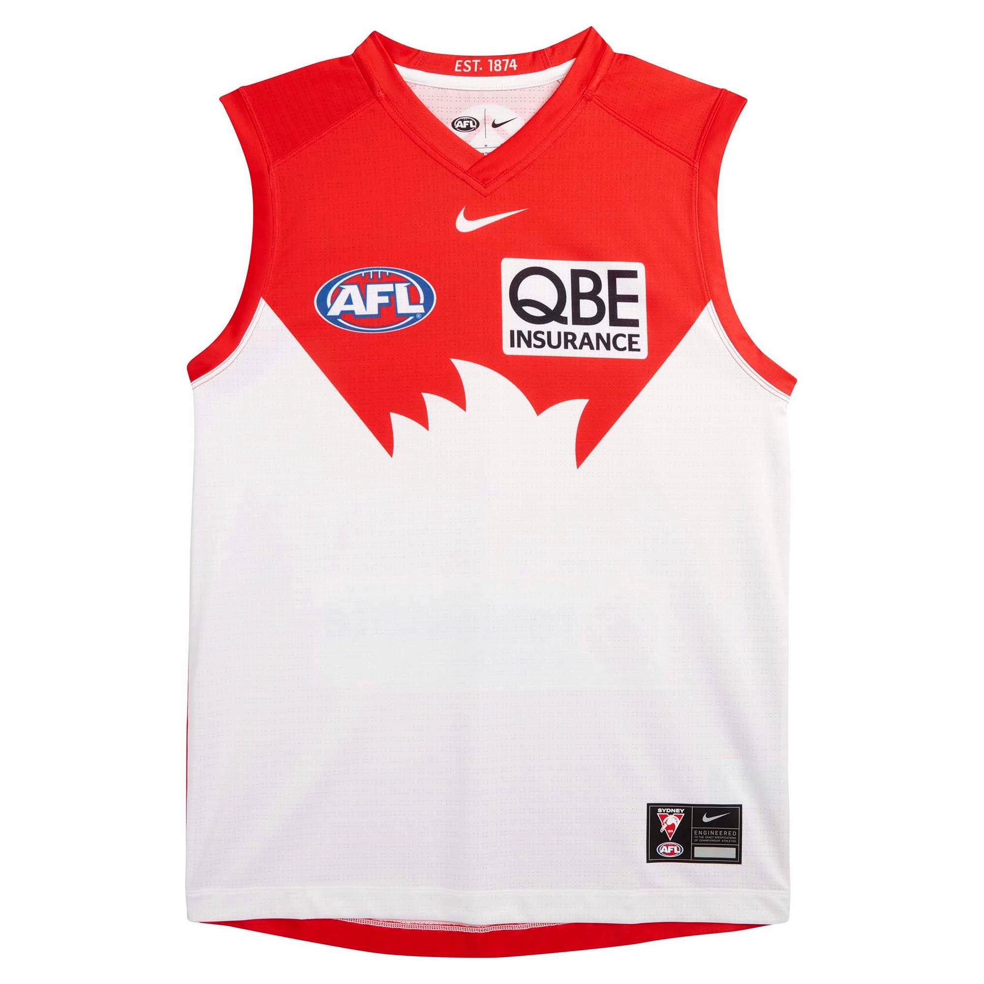 Adult's AFL Sydney Swans Football Club 2025 Stadium Home Jersey