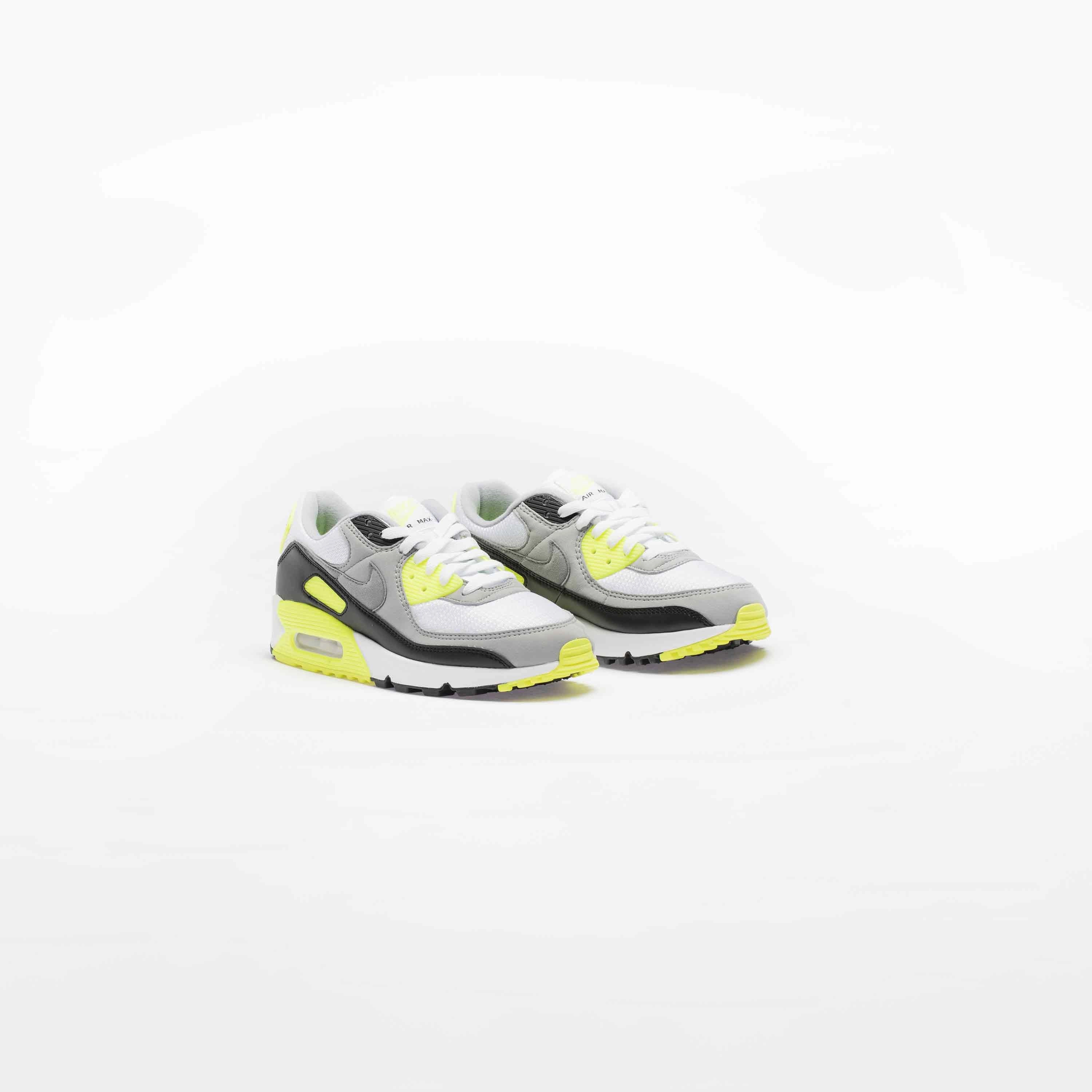 Air Max 90 Volt Mens Lifestyle Shoe - White/Grey/Volt