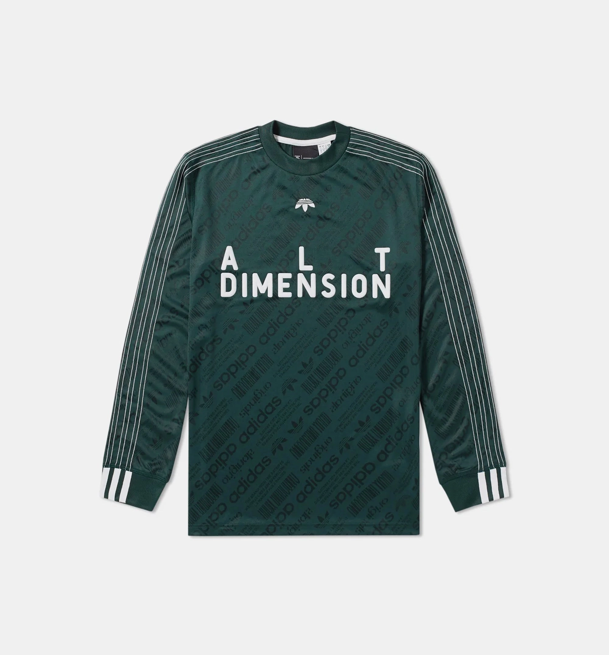 Alexander Wang Collection Mens Soccer Long Sleeve T-Shirt - Green/White