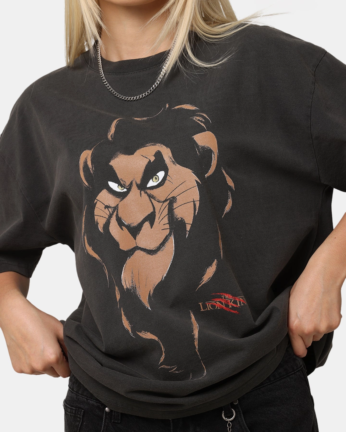 American Thrift Disney The Lion King Scar Heavy T-Shirt Black Wash
