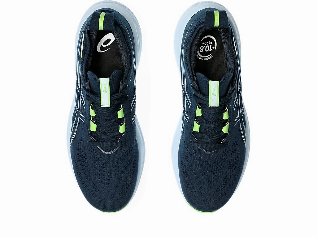 ASICS Herren Gel-Nimbus 26 Sneaker. French Blue/Electric Lime. 41.5 EU