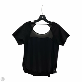 Athletic Top Short Sleeve By Lululemon In Black & Blue, Size: M