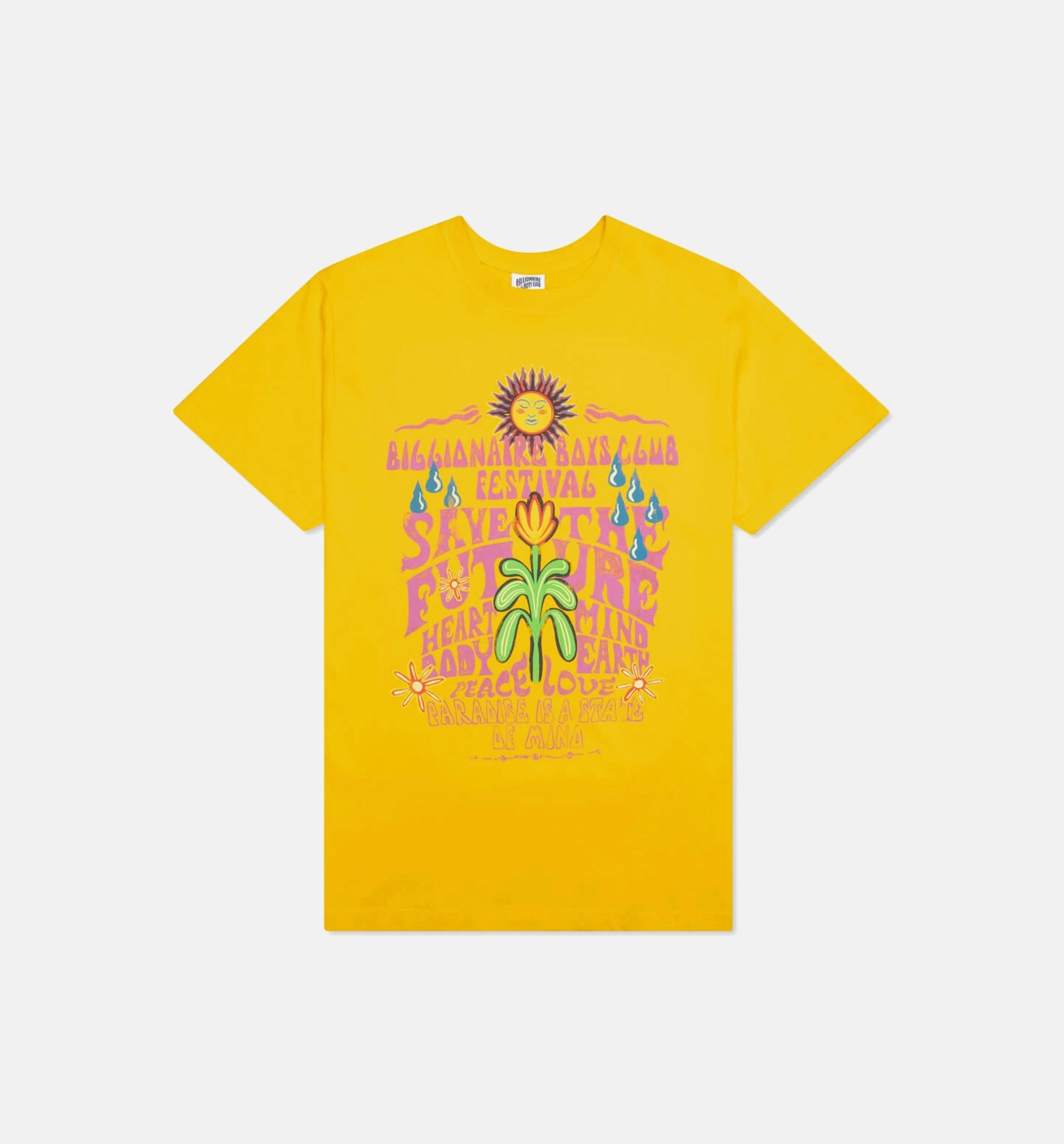 BB Festival Short Sleeve Mens T-Shirt - Yellow