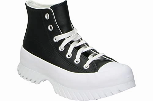 CONVERSE Herren Chuck Taylor All Star Lugged 2.0 Leather Sneaker. Schwarz/Weiß. 41 EU