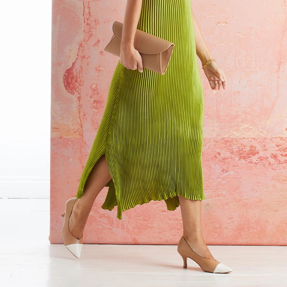 Cora: Nude & Cream Leather