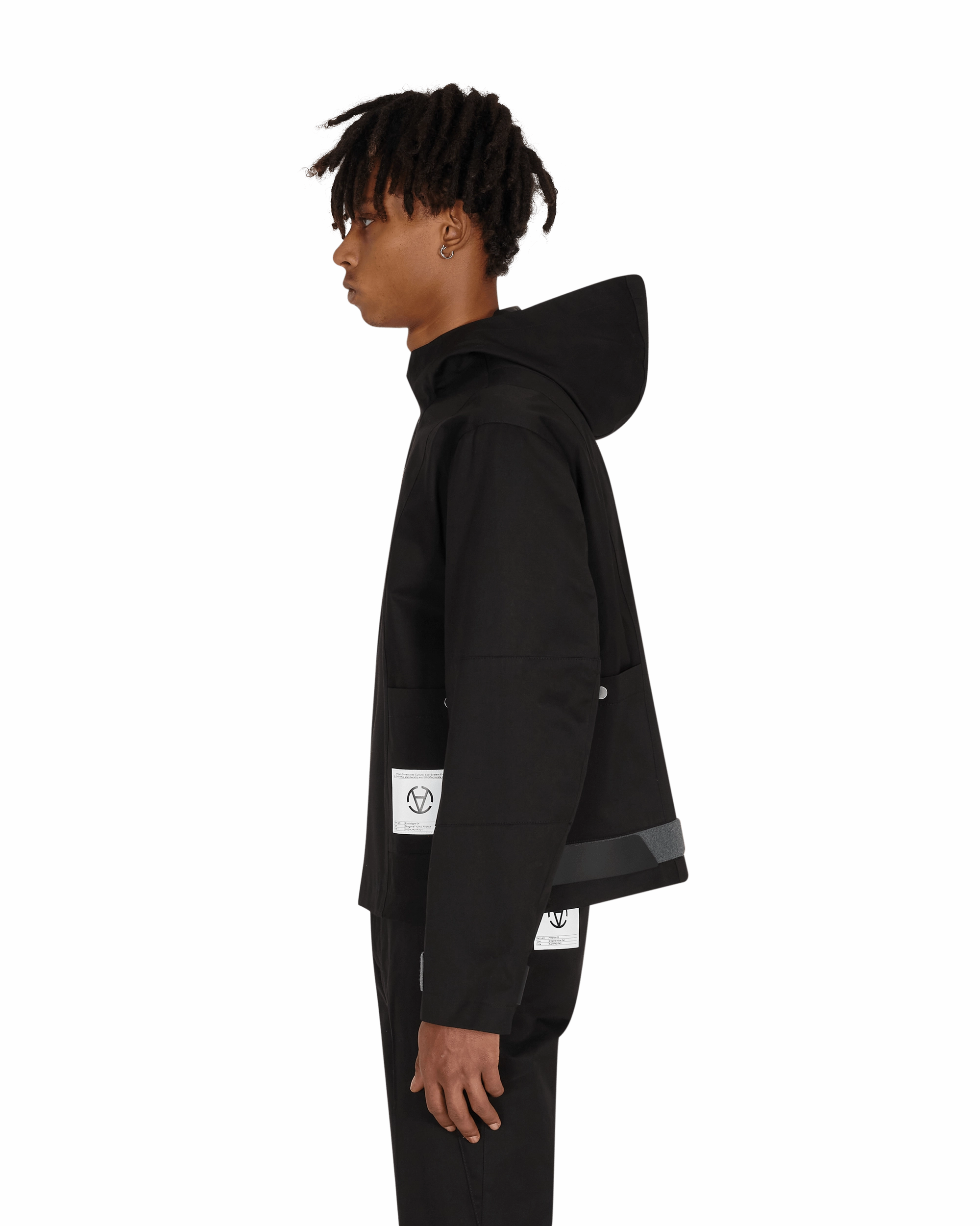 Diagonal Yuma Anorak Black