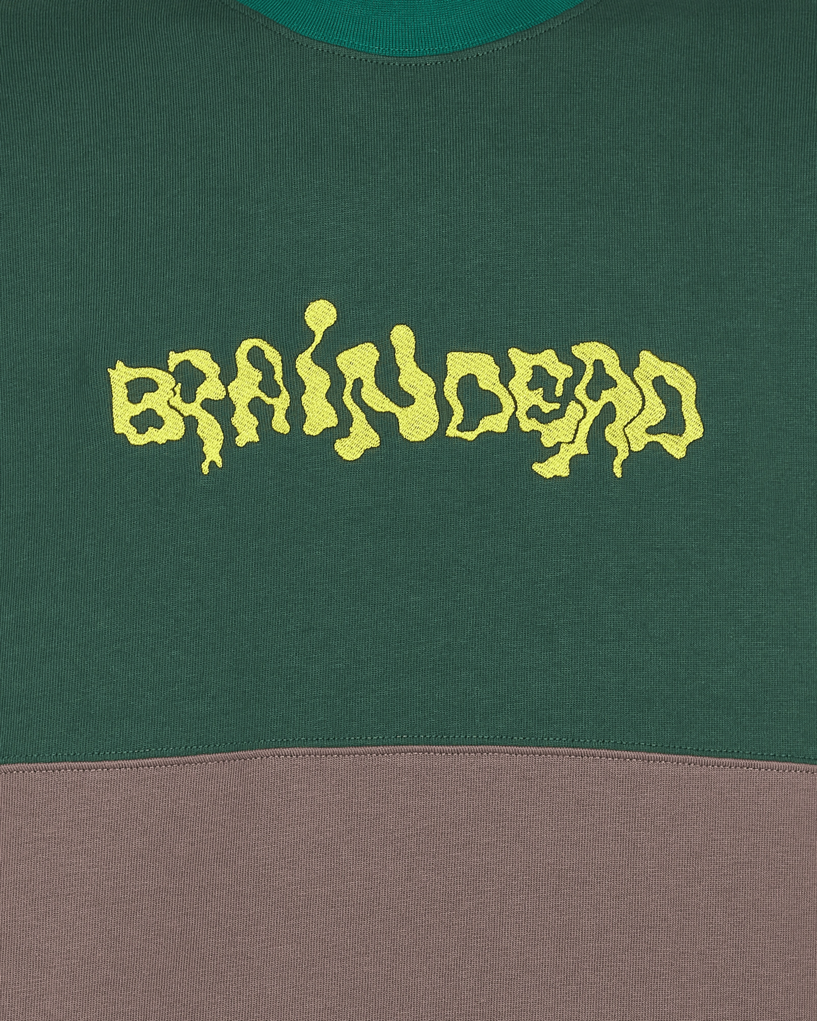 Embroidered Football Longsleeve T-Shirt Green