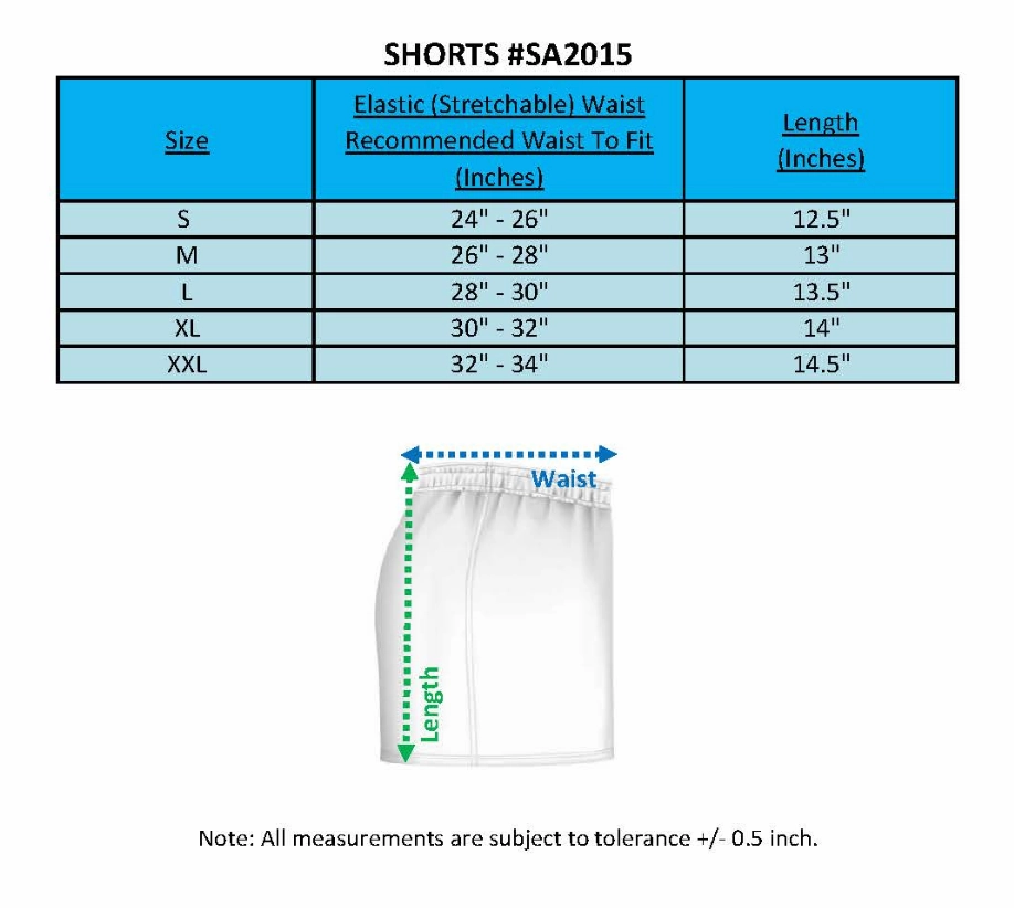 FBT Dri Fit Shorts w Side Pockets #SA2015