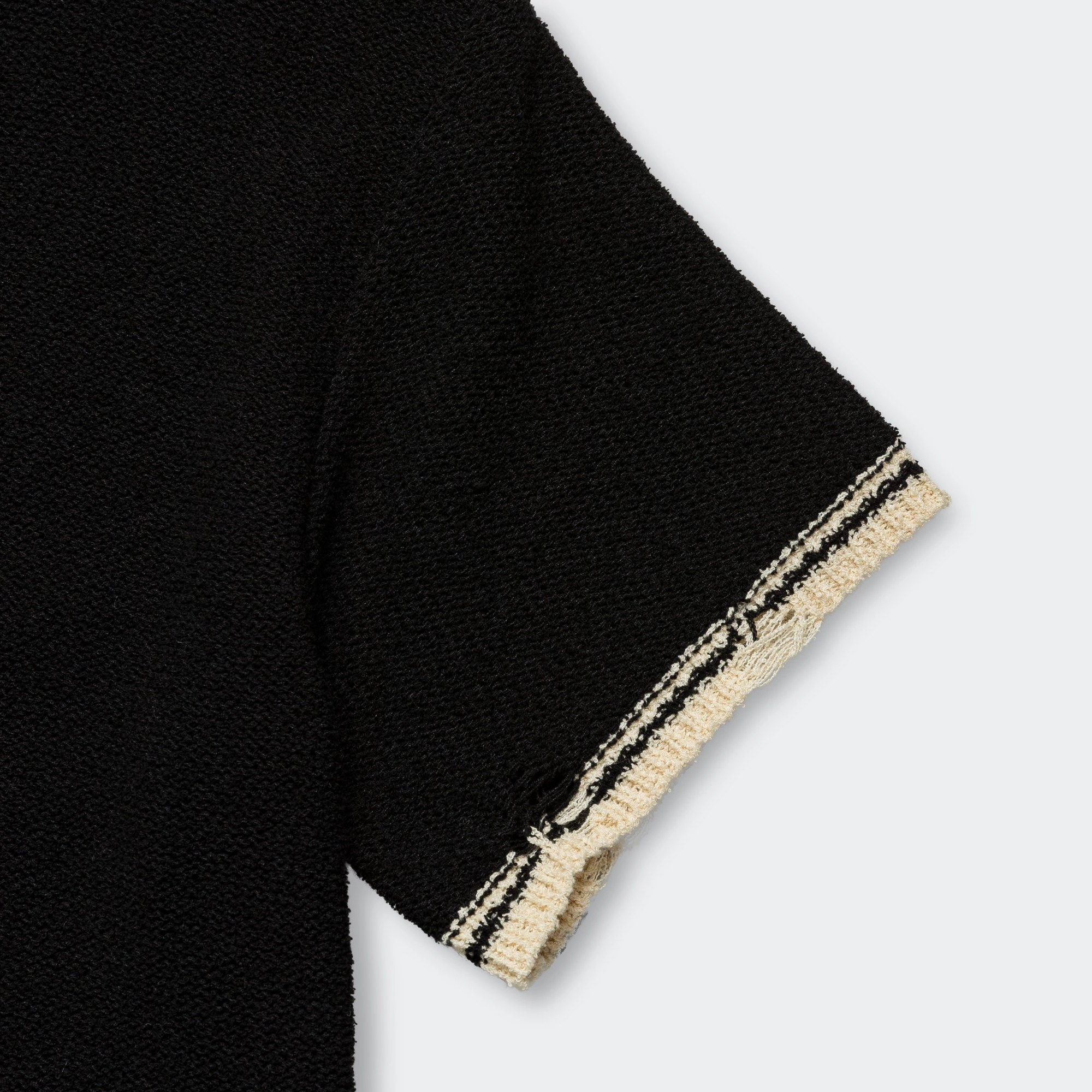 Football Short Sleeve Sweater - Black
