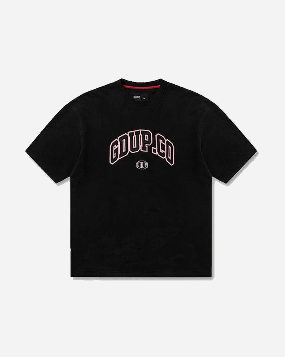 GEEDUP GUP CO. CHARCOAL PINK TEE