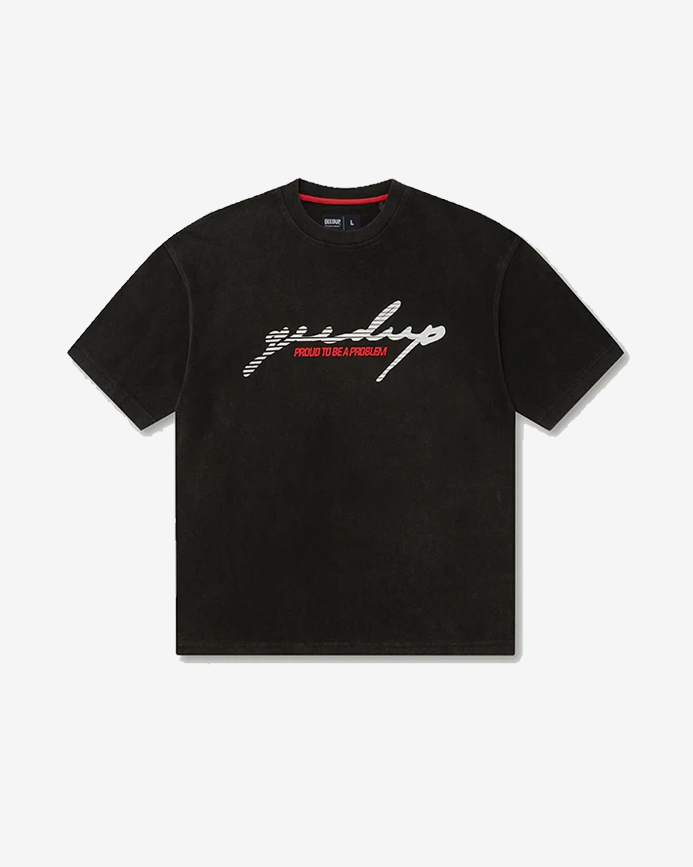 GEEDUP PTBAP NASCAR TEE BLACK RED
