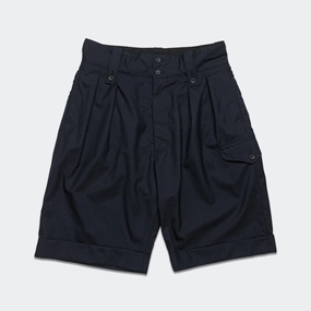 Ghurka Shorts - Dark Navy Tropical Wool