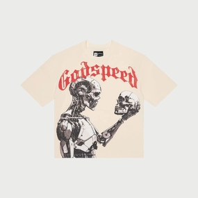 Godspeed Mankind Vs Ai III T-shirt - BONE/RED