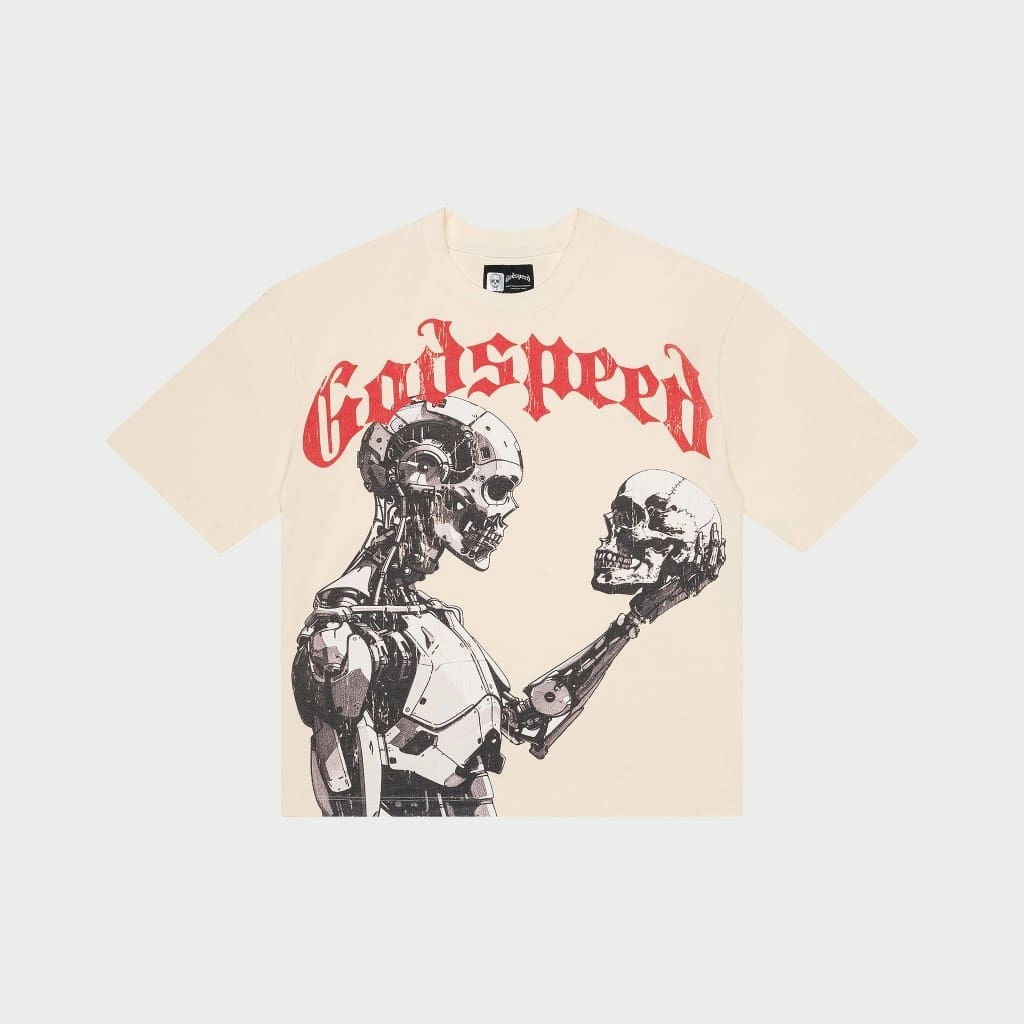 Godspeed Mankind Vs Ai III T-shirt - BONE/RED