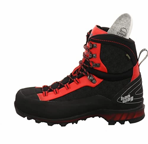 Hanwag M Ferrata Ii Gtx Rot-Schwarz - Gore-Tex Wasserfester atmungsaktiver Herren GoreTex Bergstiefel. Größe EU 44.5