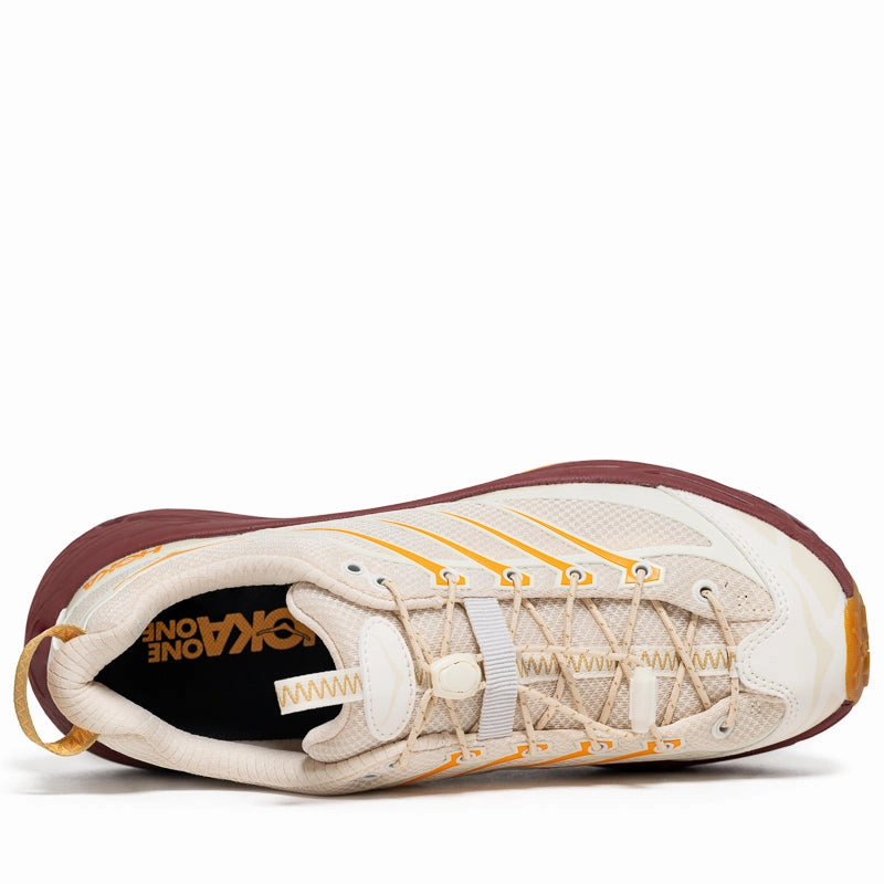 Hoka Mafate Three2 - Vanilla/Varsity Burgundy