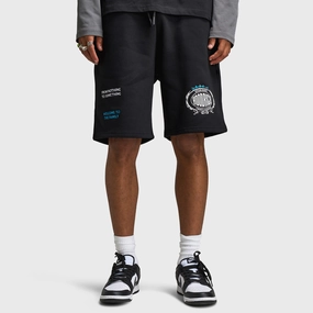 Hoodrich Noir V2 Oversized Shorts Black / White - Aquarius