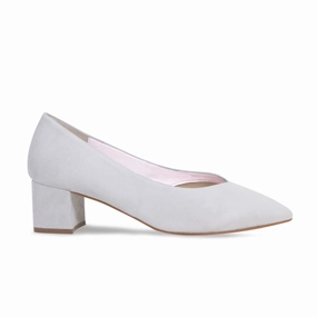 Ingrid: Pale Grey Suede