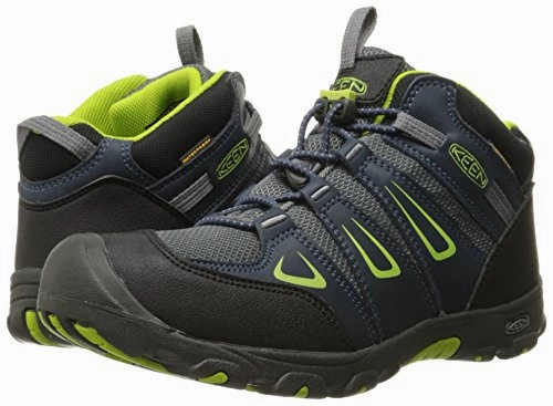 KEEN Unisex-Kinder Oakridge Mid WP Trekking-& Wanderstiefel. Blau (Midnight Navy/Macaw)