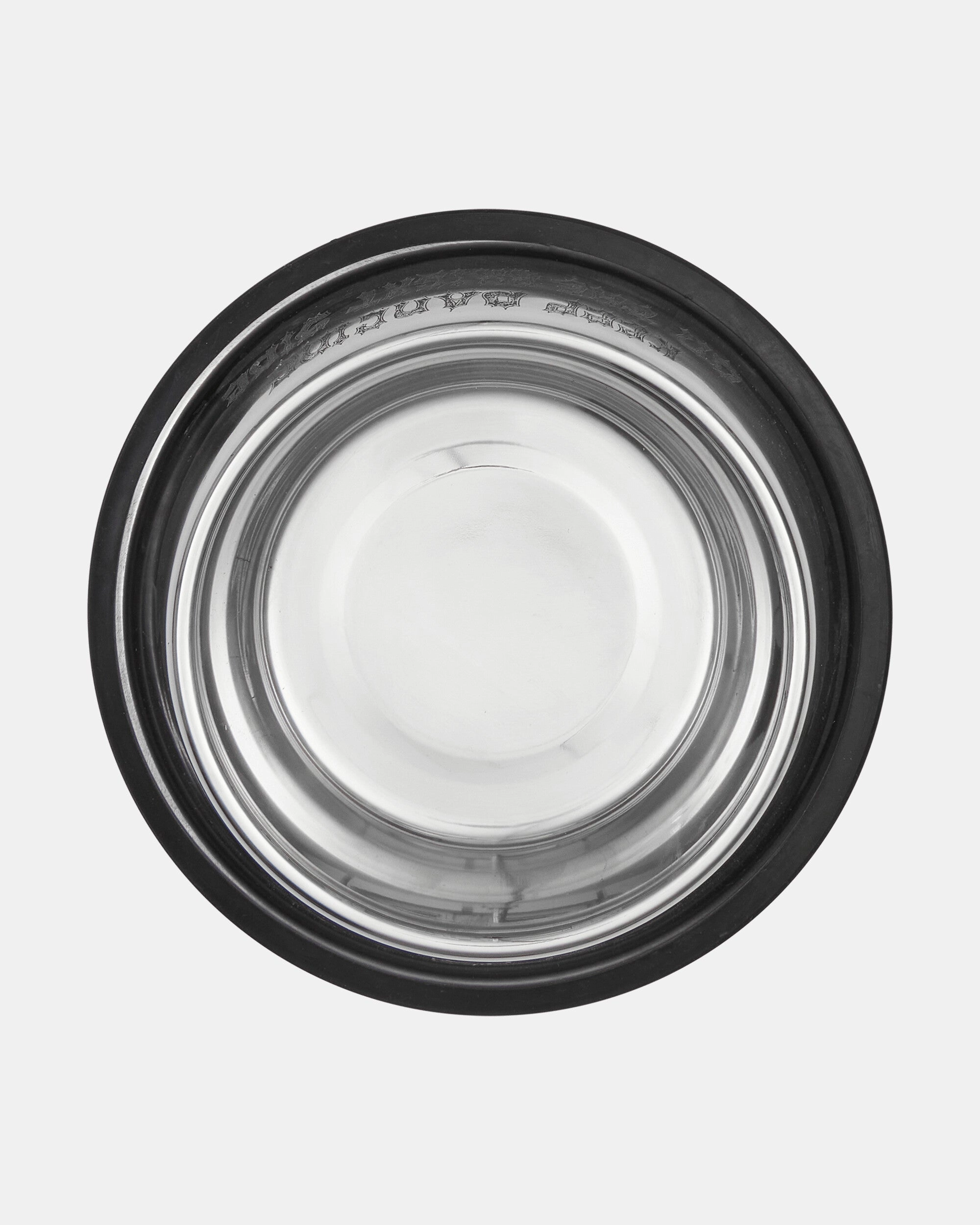 Keep Dancing Dog Bowl Metal Silver