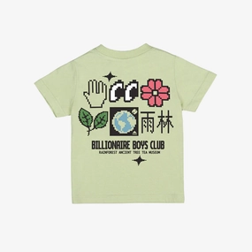 kids billionaire boys club rain forest s/s tee (white jade)