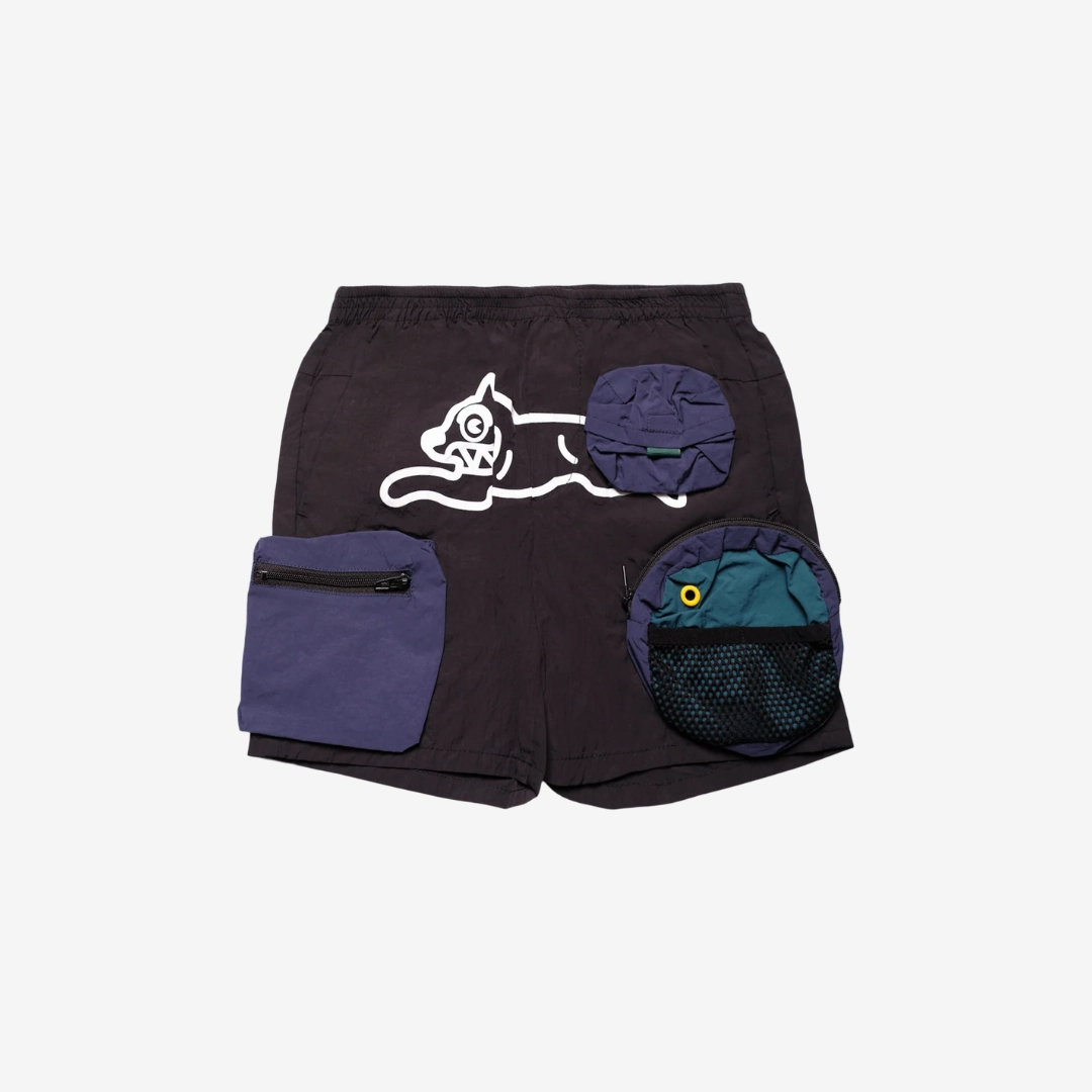 kids icecream hiker cargo shorts (black)