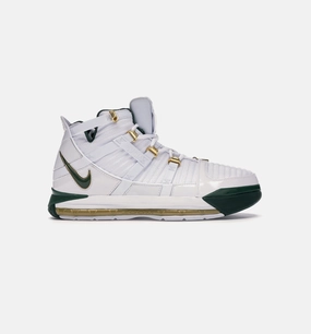 Lebron 3 QS Svsm Home Mens Basketball Shoe - White/Deep Forest-Gold Dust