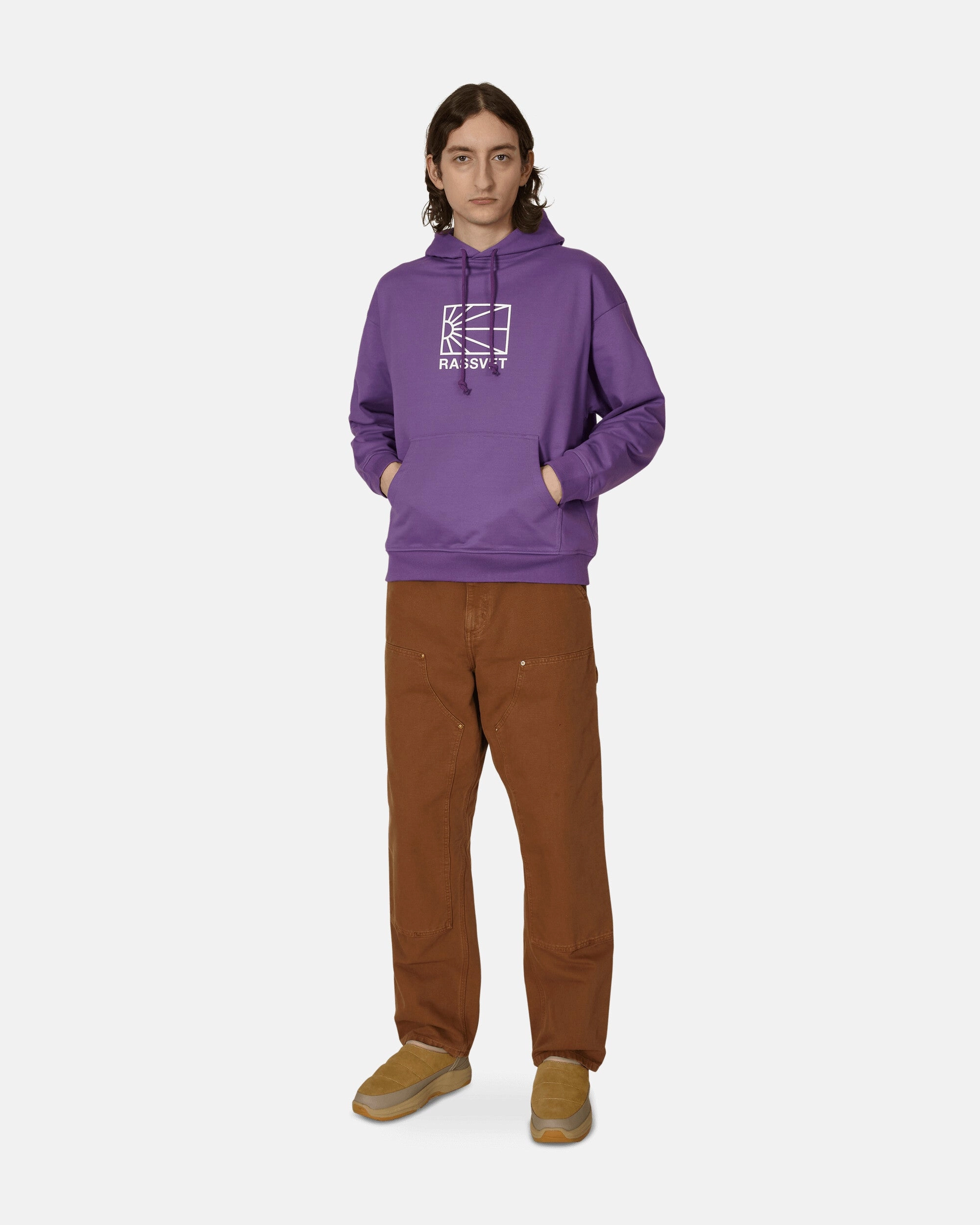 Logo Hooded Sweatshirt Purple