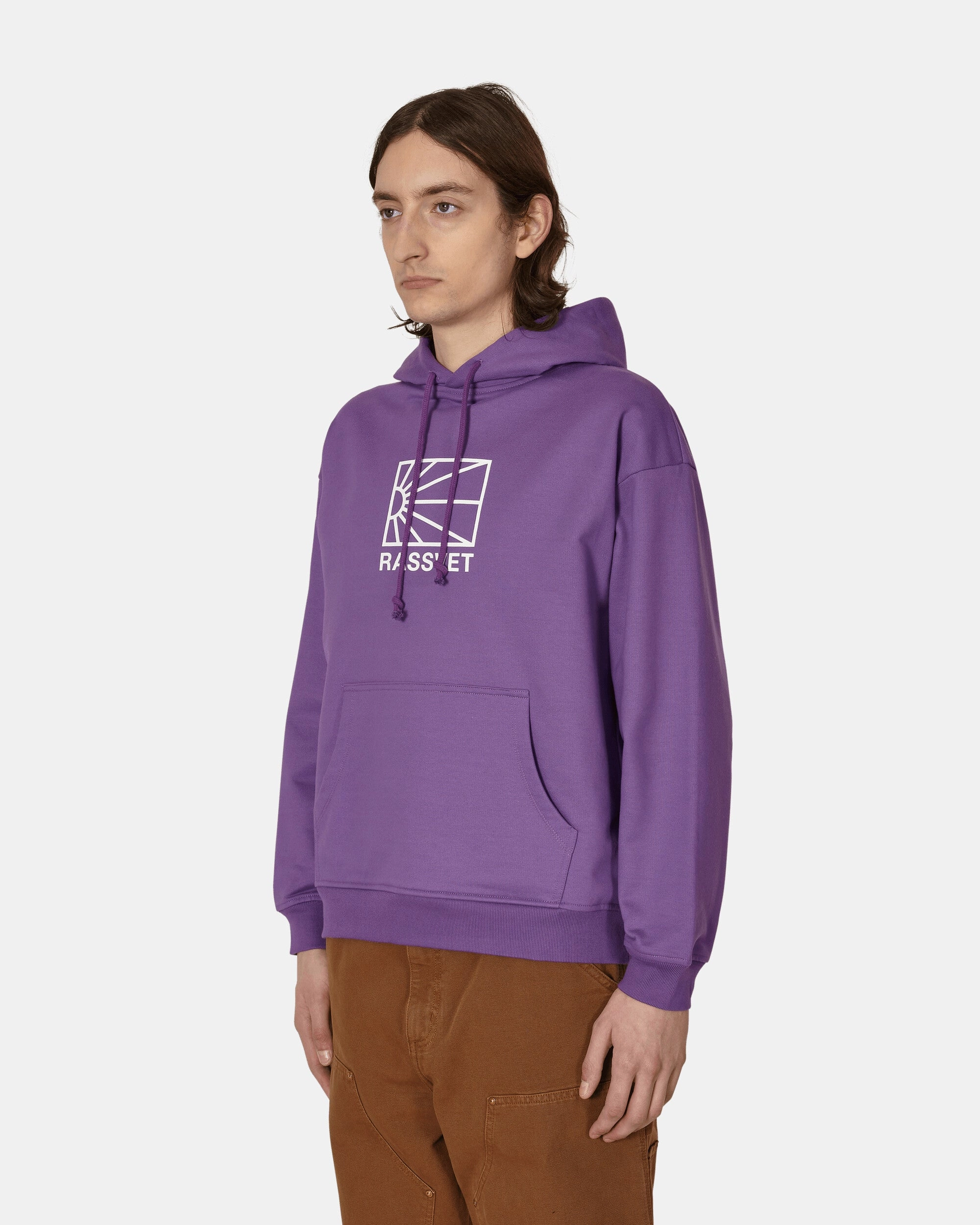 Logo Hooded Sweatshirt Purple