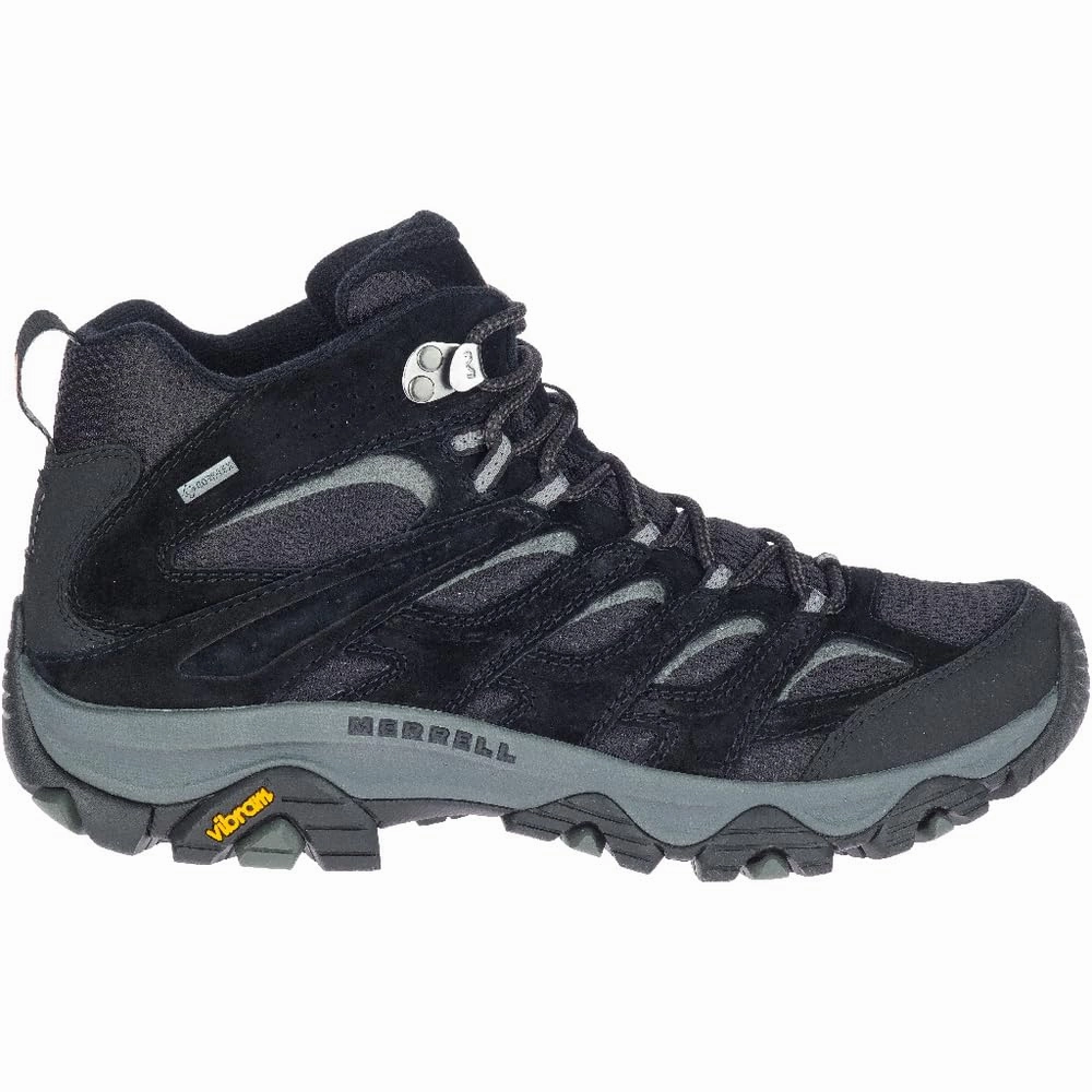 Merrell Herren Moab 3 Mid GTX Wanderschuhe. Black/Grey. 42 EU