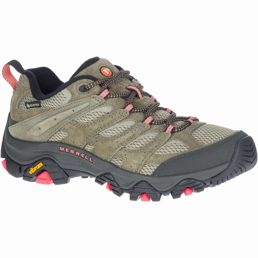 Merrell Moab 3 GTX. Damen Senderismo Schuhe. Olivgrün. 40 EU