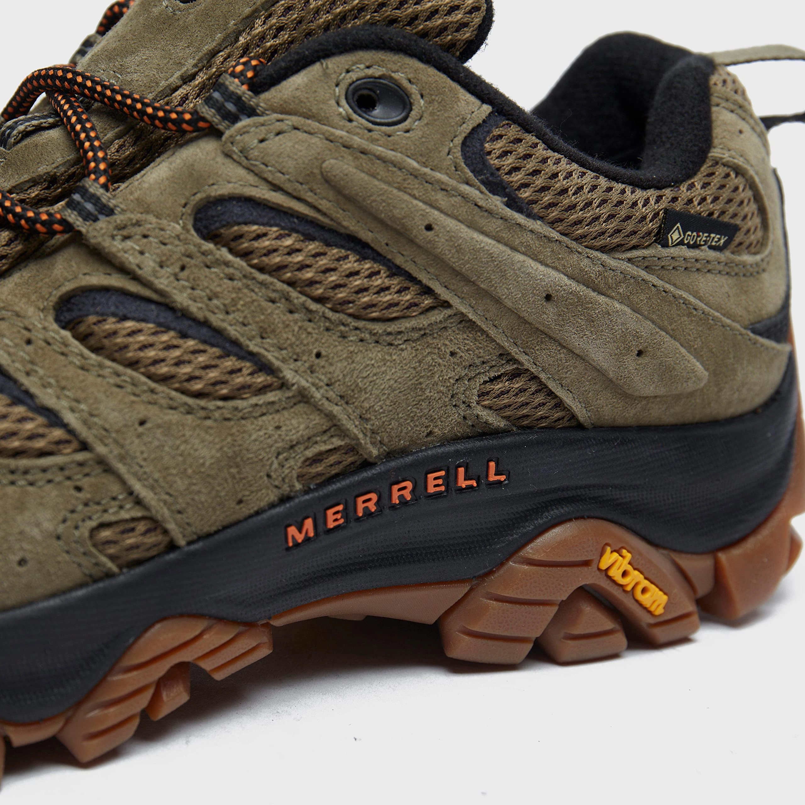 Merrell Moab 3 Gtx. Zapato de senderismo para Hombre. Oliva Chicle. 43.5 EU