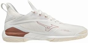 Mizuno Damen Wave Mirage 4 Handballschuhe. White Rose Snowwhite. 40 EU