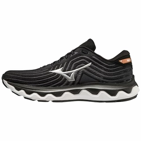 Mizuno Herren Wave Horizon 6 Laufschuhe. Black Silver Orangecopper. 43 EU