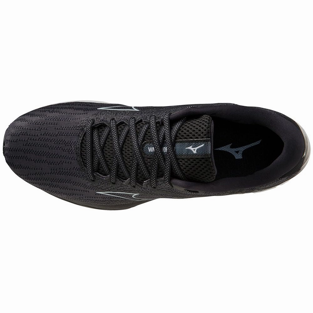 Mizuno Herren Wave Rider 27 Laufen. Ebenholz Iblue Schwarz. 42 EU