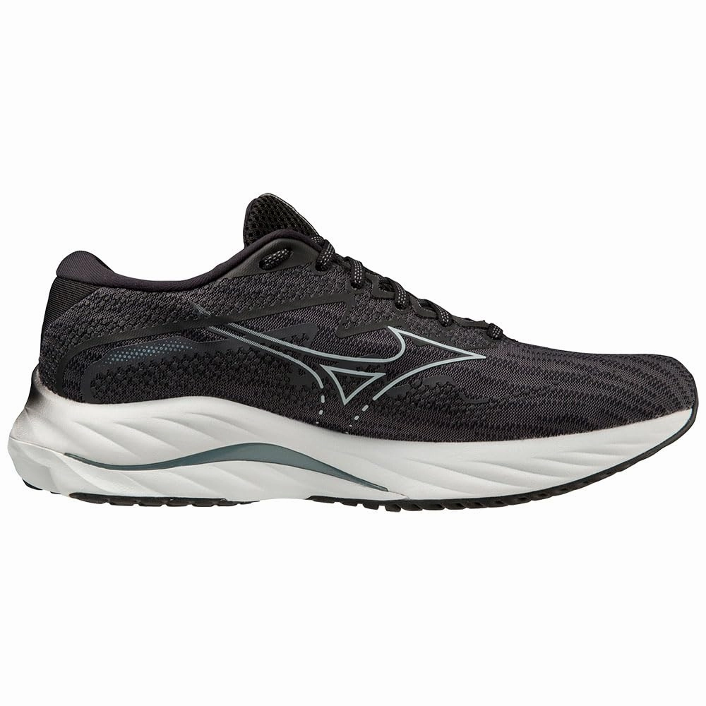 Mizuno Herren Wave Rider 27 Laufen. Ebenholz Iblue Schwarz. 44.5 EU