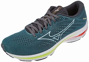 Mizuno Herren Wave Rider Walking-Schuh. SmokeBlue/Wht/NeoLime. 46.5 EU