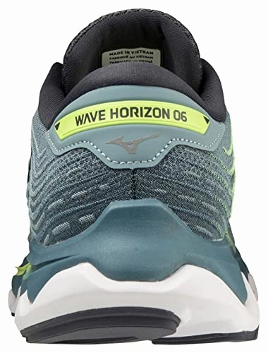 Mizuno Herren Welle Horizon 6 Laufschuhe. Smoke Blue Ebony Neolime. 44 EU