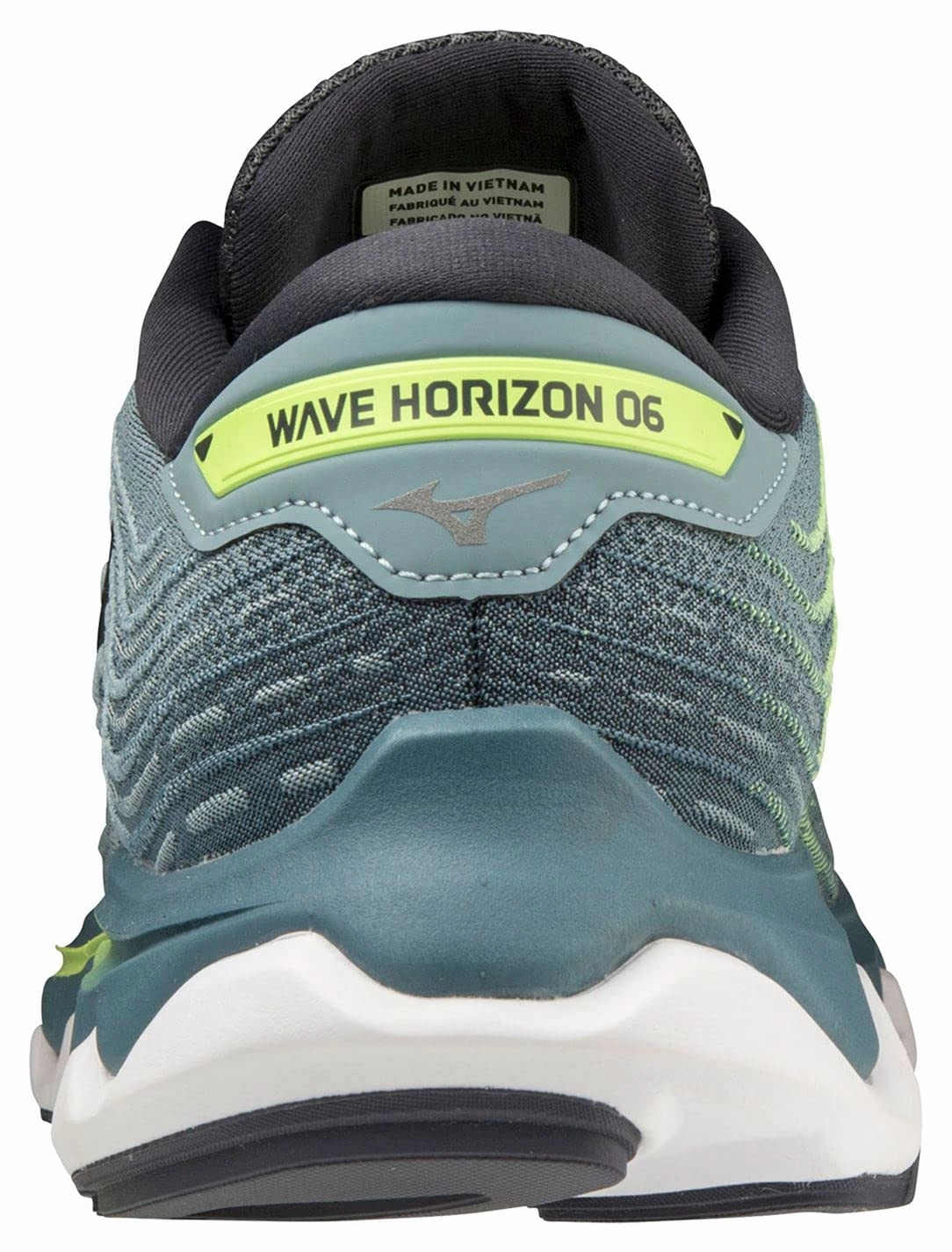 Mizuno Herren Welle Horizon 6 Laufschuhe. Smoke Blue Ebony Neolime. 45 EU
