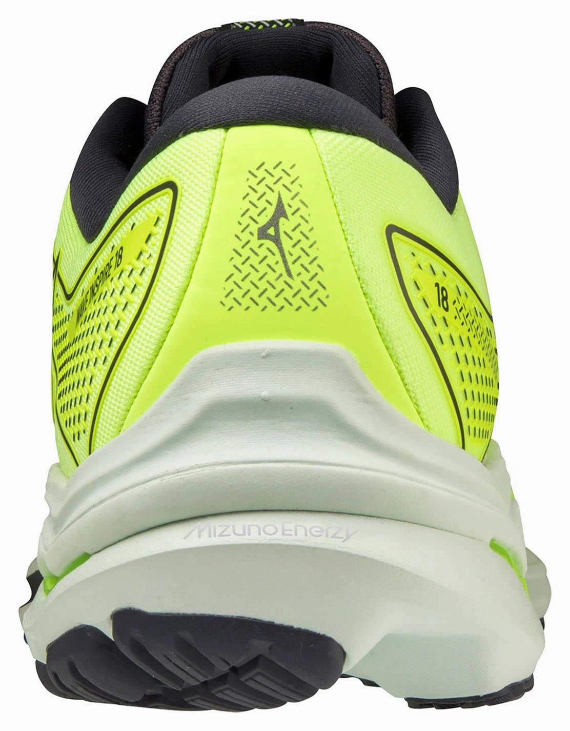 Mizuno Herren Welle Inspire 18 Laufschuhe. Neolime Misty Blue Ebony. 42.5 EU