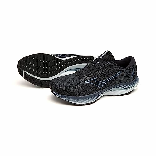 Mizuno Herren Welle Inspire 19 Laufen. Blk Gridge Illusionblue. 43 EU