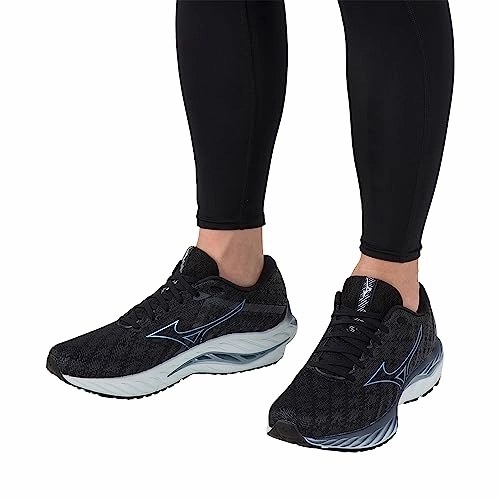 Mizuno Herren Welle Inspire 19 Laufen. Blk Gridge Illusionblue. 43 EU