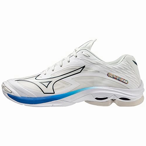 Mizuno Unisex Wave Lightning Z7 Handballschuhe. Undyed White Moonlit Ocean Peaceblue. 42.5 EU