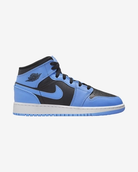 NIKE AIR JORDAN1 MID GS UNIVERSITY BLUE BLACK